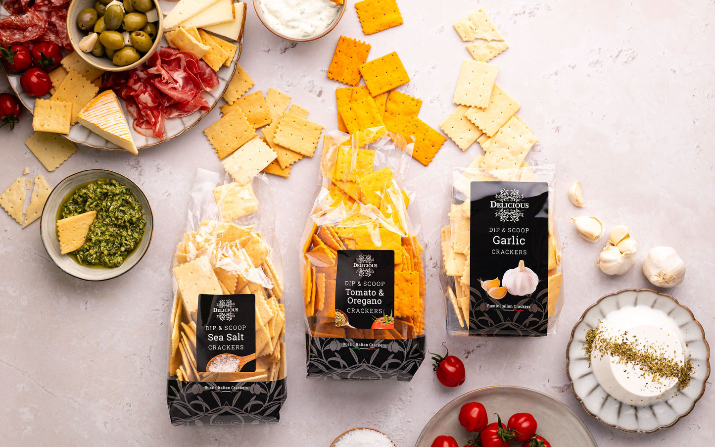 Delicious Garlic Crackers